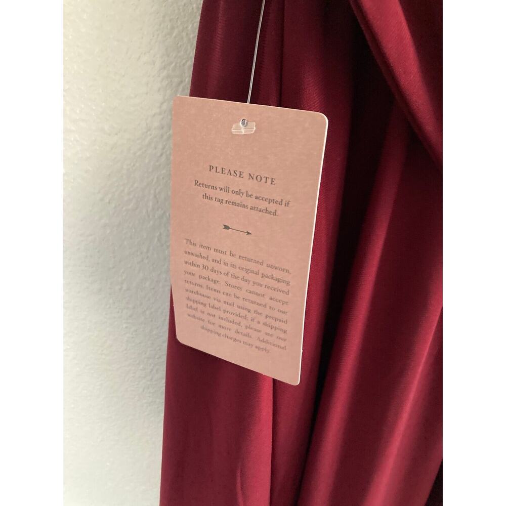 BHLDN Dress Mendoza Maxi Red Burgundy Women 14‎ Formal Wedding Holiday Modest - Picture 7 of 15